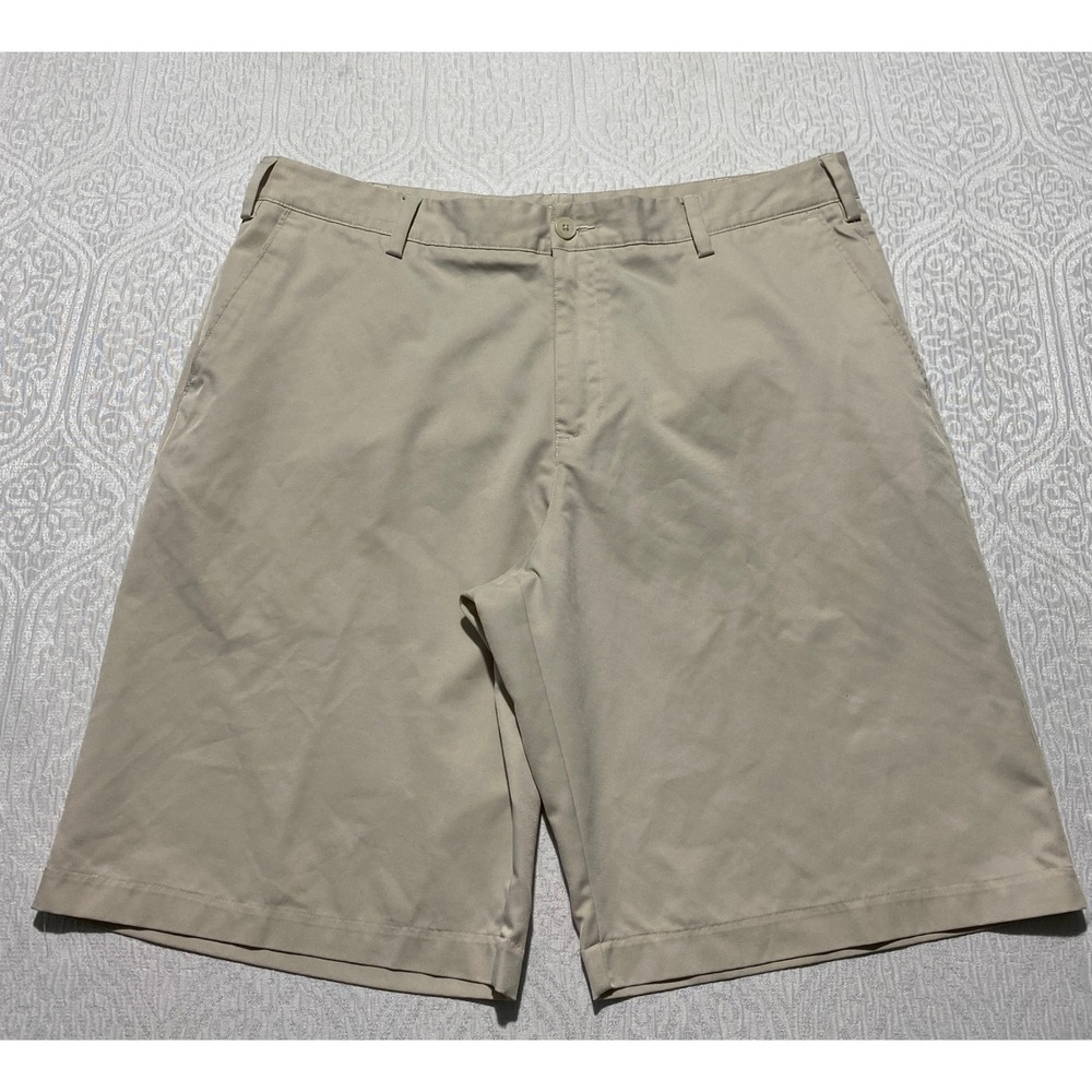 Adidas Mens Golf Shorts Tan Khaki Size 36‎ Z77144 Activewear Casual Sporty